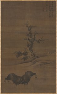 Herdboys og Buffalo i Landskab af Guo Min