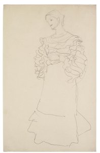 Portræt af Magda Mautner-Markhof-undersøgelse af Gustav Klimt