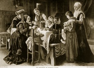 The boyhood of Martin Luther, illustration fra 