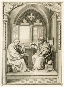 Luther læser for kurfyrsten Johann dem Bestaendigen (Jean I de Saxe af Gustav Ferdinand Leopold Konig