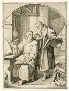 Martin Luther og Philipp Melanchthon (Philippe, Philippus Melanchthon af Gustav Ferdinand Leopold Konig