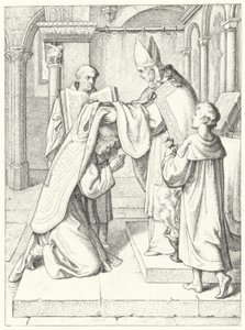 Martin Luther ordineres til præst af Jerome Scultetus, biskop af Brandenburg ved Erfurt-katedralen, 3. april 1507 af Gustav Ferdinand Leopold Konig