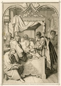 Martin Luther er meget syg, kurfyrsten Johann Friedrich (Johann Frederic Ier de Saxe af Gustav Ferdinand Leopold Konig