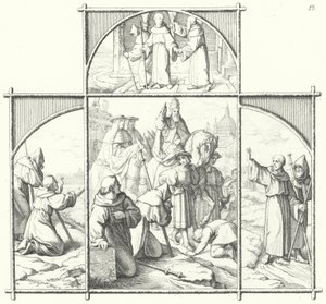 Martin Luthers rejse til Rom (stik) af Gustav Ferdinand Leopold Konig