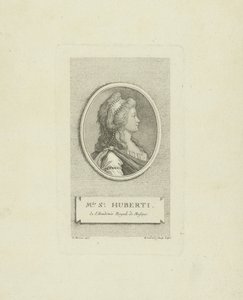 Portræt af operasangerinden Antoinette Saint-Huberty 1756-1812, ca. 1790. af Gustav Georg Endner