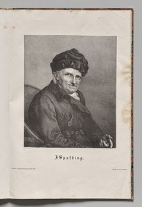 Tysklands berømte forfattere: Portræt af Johann Joachim Spalding af Gustav Karl Friedrich Luderitz