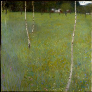 Bondegård med birkes (unge birkes) af Gustav Klimt