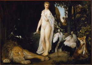Fabel (olie på lærred af Gustav Klimt