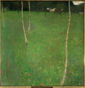 Bondegård med birketræer af Gustav Klimt