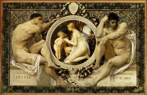 Idyl af Gustav Klimt