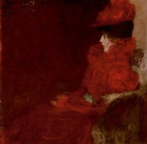 Klimt - DAME IM FAUTEUIL (KVINDE I LÆNESTOL), 1897-98 af Gustav Klimt
