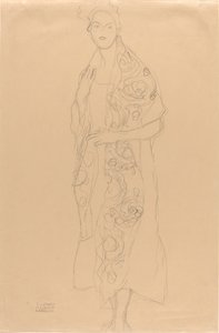 Portræt af en kvinde af Gustav Klimt