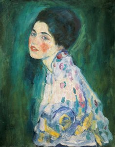Portræt af en dame af Gustav Klimt