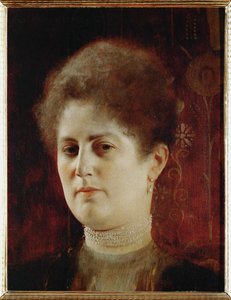 Portræt af en dame, ca. 1894 (olie på træ) af Gustav Klimt