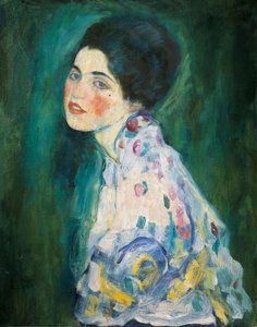 Portræt af en ung kvinde af Gustav Klimt