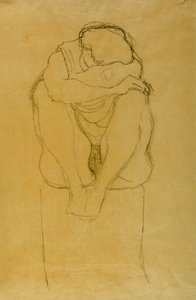 Siddende Kvinde af Gustav Klimt