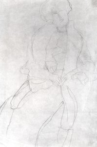 Siddende kvinde med boa (Adele Bloch-Bauer) af Gustav Klimt