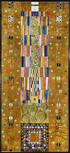 Skitse til Ridderen fra frisen i Palais Stoclet, Bruxelles af Gustav Klimt