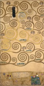 Skitser til frisen til Palais Stoclet i Bruxelles, Belgien (akvarel og blyant på papir) af Gustav Klimt