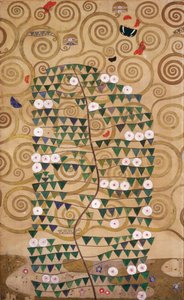 Skitser til frisen til Palais Stoclet i Bruxelles, Belgien (akvarel og blyant på papir) af Gustav Klimt