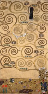 Skitser til frisen til Palais Stoclet i Bruxelles, Belgien (akvarel og blyant på papir) af Gustav Klimt
