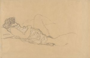 Sovende kvinde af Gustav Klimt