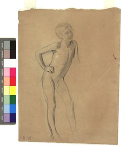 Stehender Knabenakt af Gustav Klimt