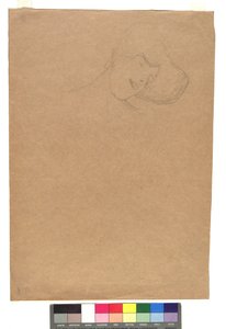 Studie eines weiblichen Kopfes af Gustav Klimt