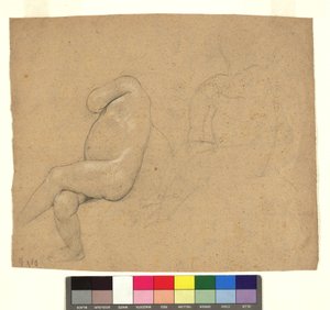 Studien zu zwei sitzenden Kinderakten af Gustav Klimt