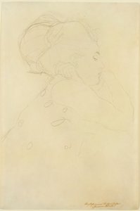 Studie til "The Bride", ca. 1917-18 (blyant på papir) af Gustav Klimt