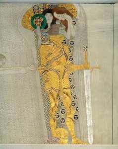 1902-udstillingen i Wiens kunstnersammenslutning "Secession" var centreret omkring Max Klingers Beethoven-monument. af Gustav Klimt