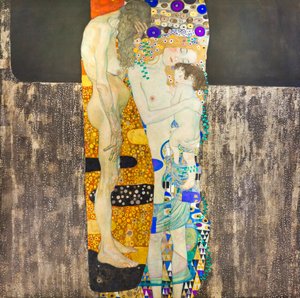Kvindens tre aldre af Gustav Klimt
