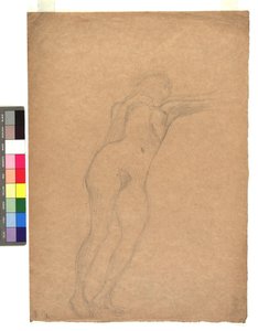 Weiblicher Akt in Untersicht af Gustav Klimt
