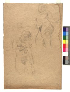 Zwei Studien weiblicher Akte af Gustav Klimt