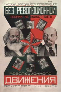 Der kan ikke være nogen revolutionær bevægelse uden en revolutionær teori plakat, 1927