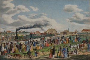 Åbning af München-Augsburg jernbane den 1. september 1839, 1839. af Gustav Kraus