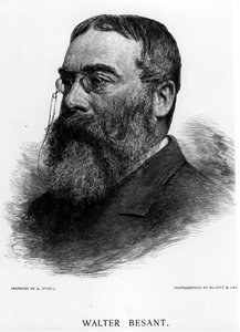 Sir Walter Besant (1836-1901) graveret af Gustav Kruell (1843-1907) fra et fotografi af Elliot & Fry