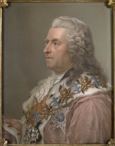 Portræt af grev Carl Gustaf Tessin (1695-1770), af Lundberg, Gustaf (1695-1786). Pastel på papir af Gustav Lundberg