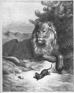 Le lion et le rat - Løven og musen - fra 