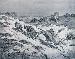 Den slagne ridder og hans væbner, fra 