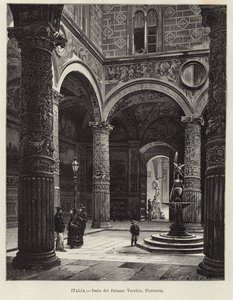 Italien - Gården til Palazzo Vecchio, Firenze