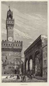 Loggia dei Lanzi af Gustave Bauernfeind
