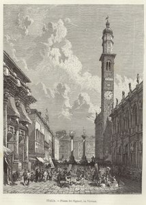 Piazza dei Signori i Vicenza af Gustave Bauernfeind