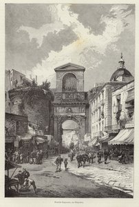 Porta Capuana i Napoli af Gustave Bauernfeind