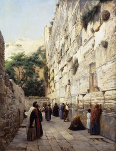 Beder ved den vestlige mur, Jerusalem,