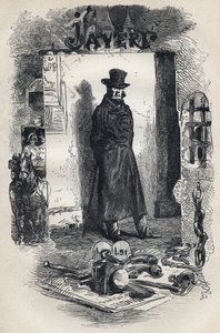 Javert, illustration af romanen "" Les Miserables"" af de Victor Hugo
