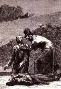 Javert genkender Valjean - i "" Les Misérables"" af Victor Hugo, ill. af Brion, red. Hetzel og Lacroix af Gustave Brion