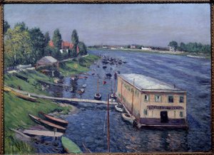 Bådgarage i Argenteuil. Maleri af Gustave Caillebotte (1848-1894) af Gustave Caillebotte