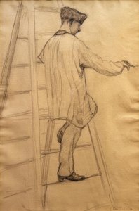 Studie for husmalere af Gustave Caillebotte