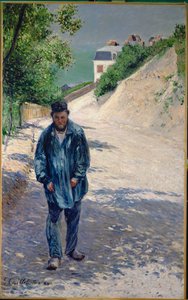 Fader Magloire på vejen mellem Saint-Clair og Etretat (olie på lærred) af Gustave Caillebotte